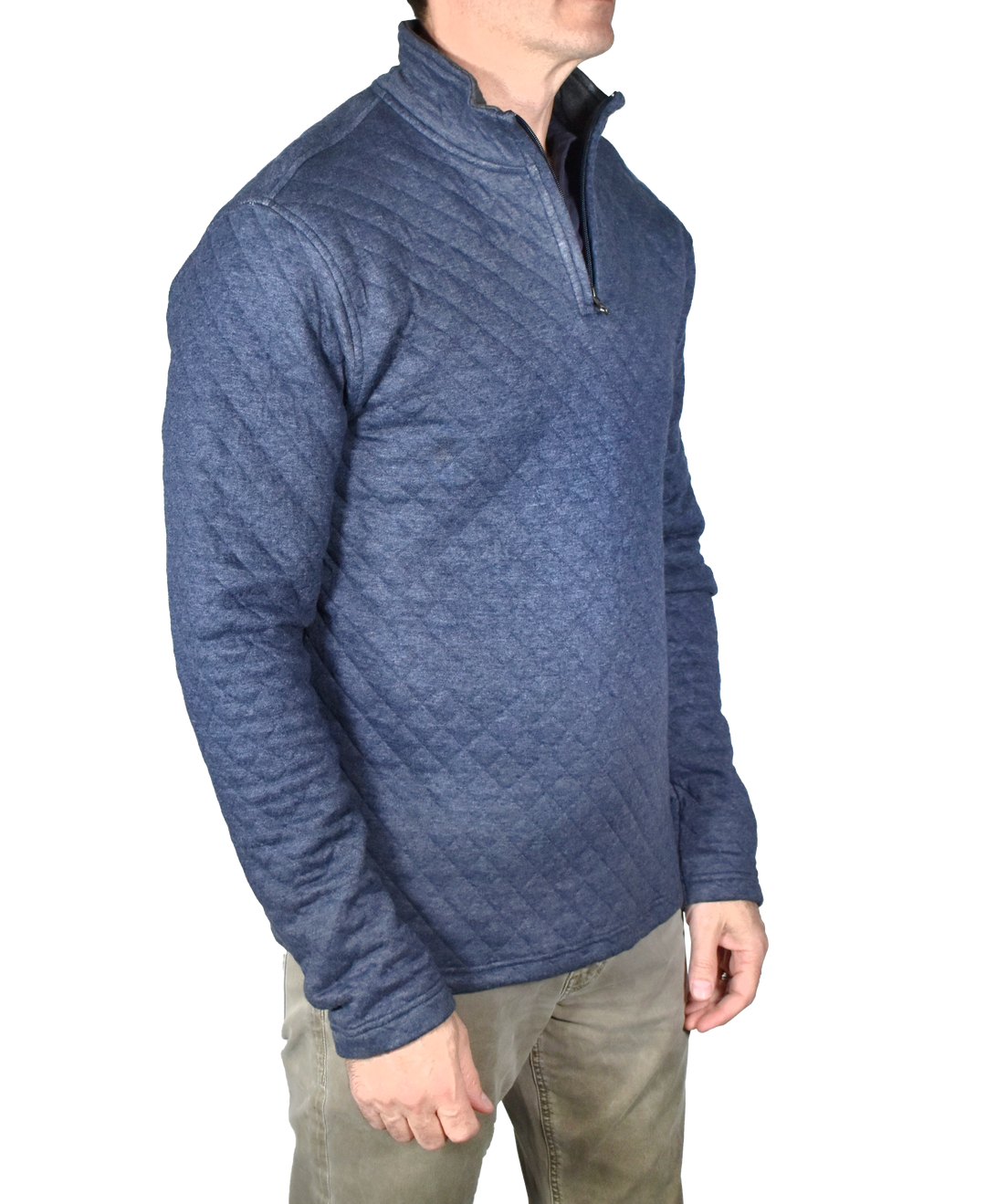 Quilted quarter zip pullover best sale