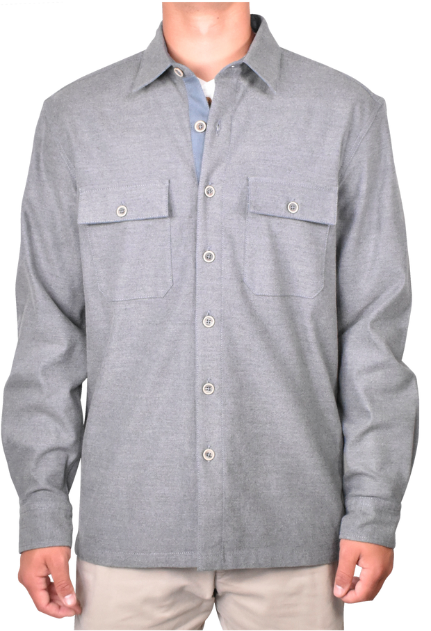 Brushed Twill Heather Shirt Jacket