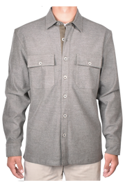 Brushed Twill Heather Shirt Jacket