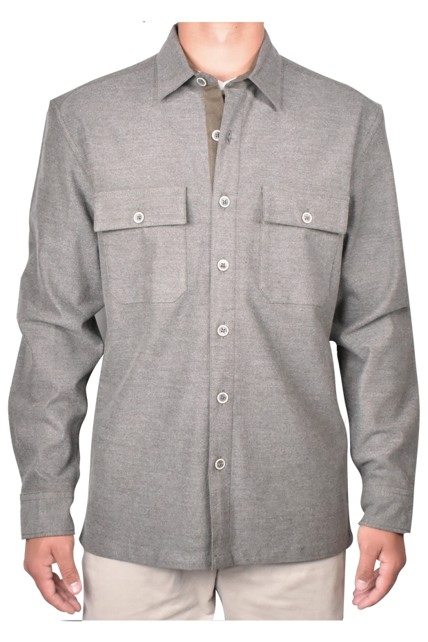 Brushed Twill Heather Shirt Jacket