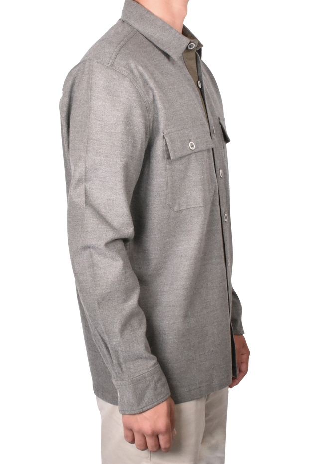 Brushed Twill Heather Shirt Jacket