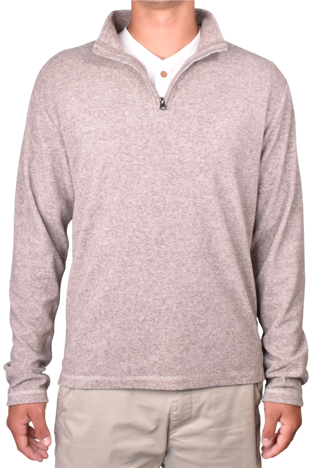 Soft Brushed Sweater Knit Qzip