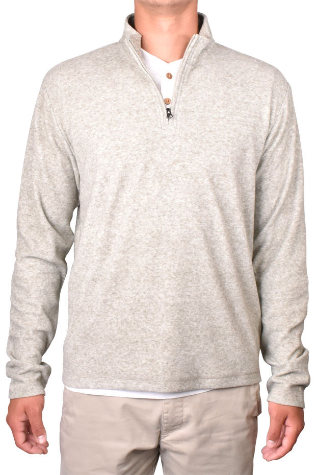 Soft Brushed Sweater Knit Qzip