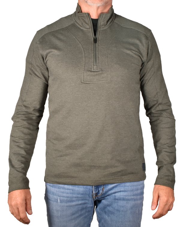 Heathered French Terry Quarter Zip